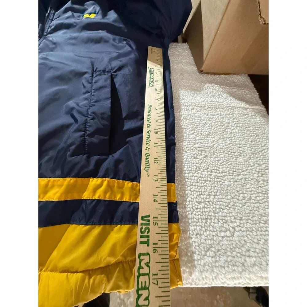 VTG Kocal Michigan Wolverines‎ Jacket Navy Blue Yellow Hooded Raincoat XL - Picture 6 of 13